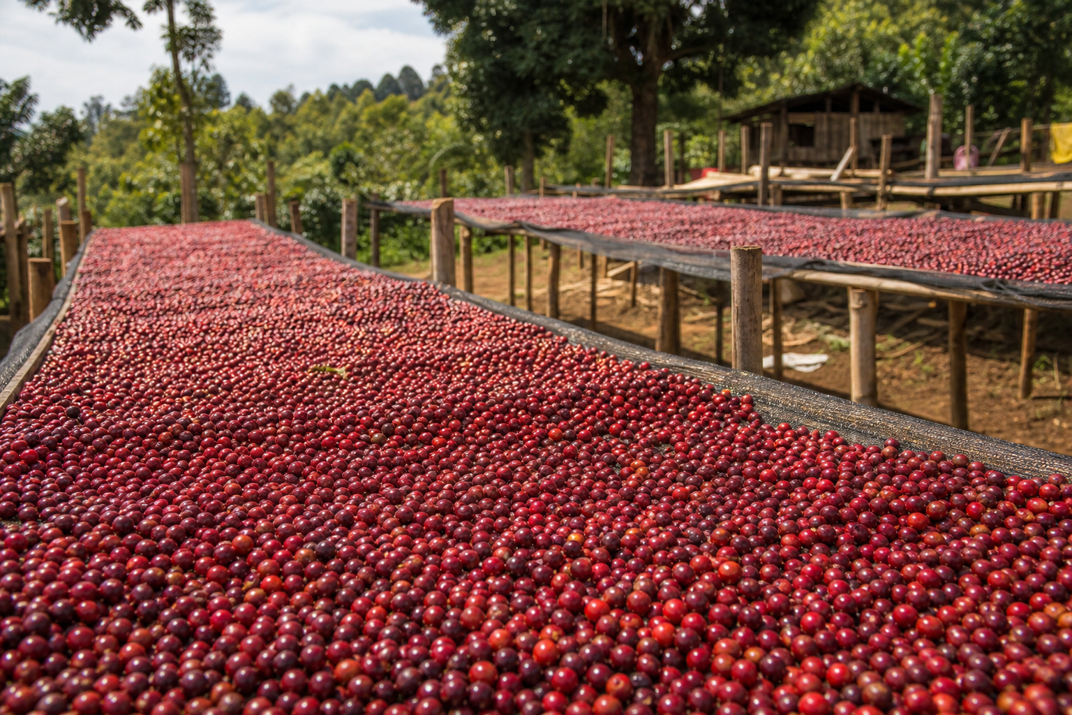 Washed vs natural coffee processing