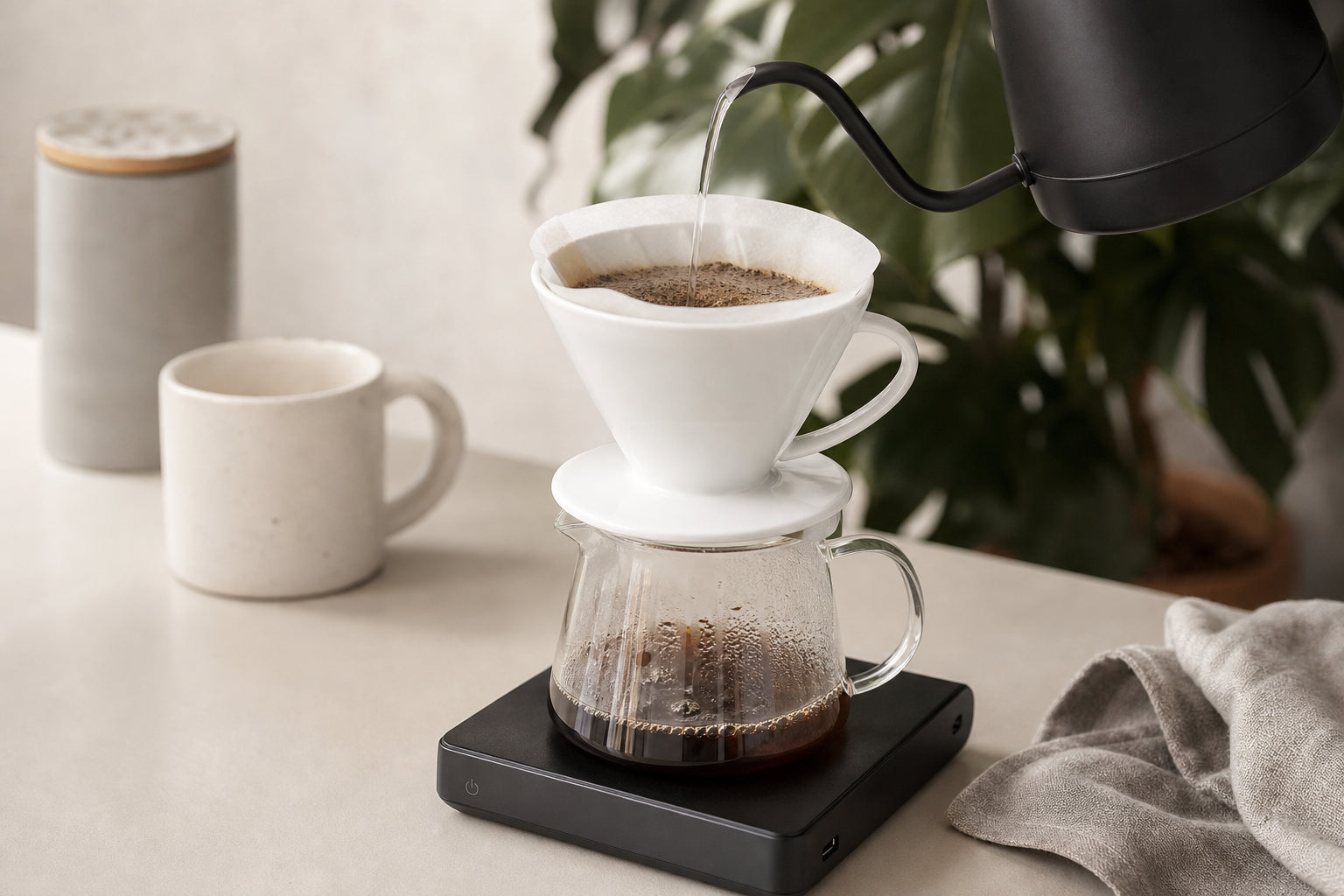 Coffee-to-water ratios for consistent coffee